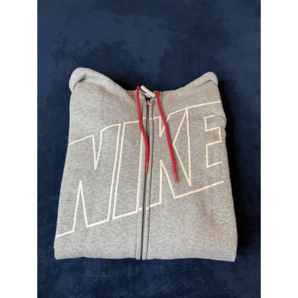 Nike Sportswear Spellout Full Zip Hoodie Womens XXL Gray Pink Sweatshirt